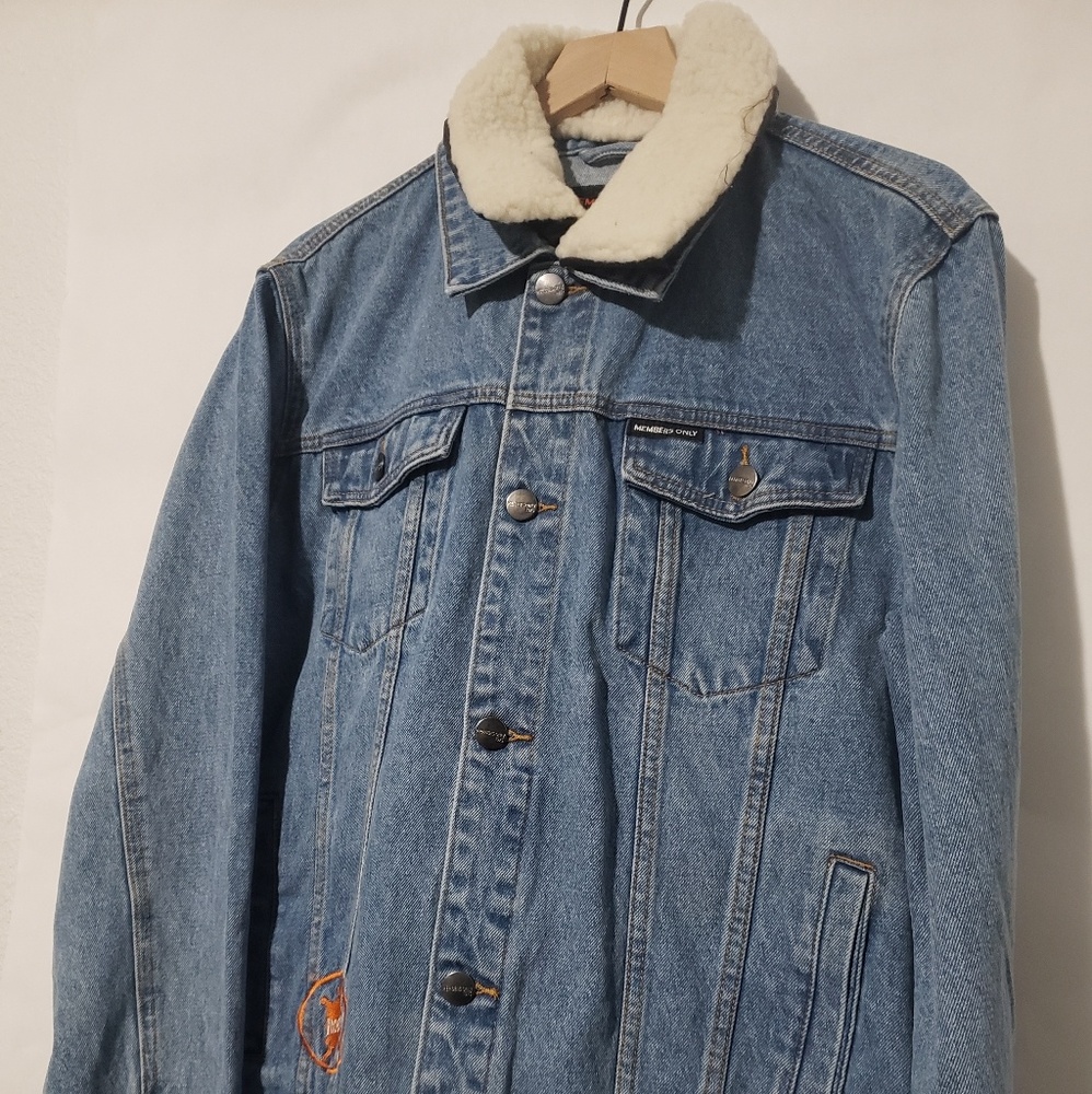 Members Only x Nickelodeon Denim Jacket w Sherpa